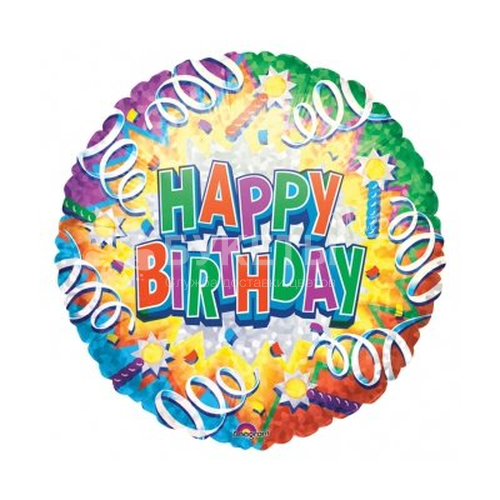 Шар круглый "Happy Birthday" 1202-2326