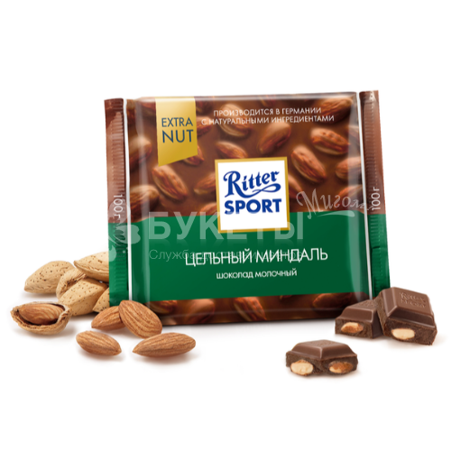 Шоколад Ritter Sport цельным миндалем